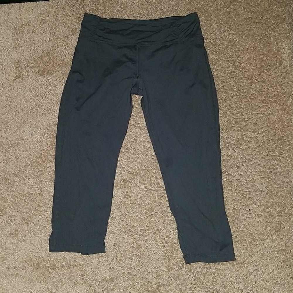 Grey knee high workout pants